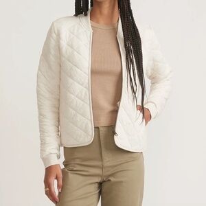 Marine Layer Corbet Quilted Bomber Jacket (S)